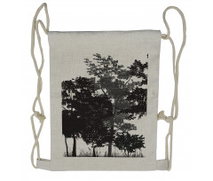 Deciduous Trees Nature Drawstring Backpack