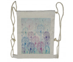 Abstract Flora Design Drawstring Backpack