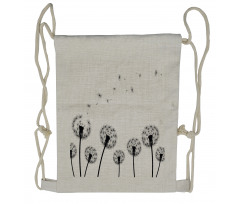 Faded Blowball Plant Drawstring Backpack