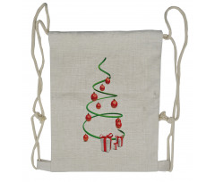 Abstract Xmas Tree Drawstring Backpack