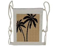 Palm Tree Silhouettes Drawstring Backpack