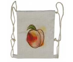 Fresh Fruit Sketch Art Drawstring Backpack