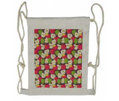 Halved Fresh Food Pattern Drawstring Backpack