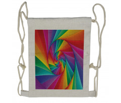 Abstract Art Vivid Swirl Drawstring Backpack