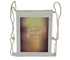Day Words Drawstring Backpack