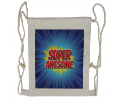 Comic Book Design Drawstring Backpack