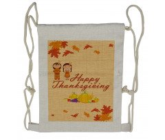 Fall Celebration Drawstring Backpack