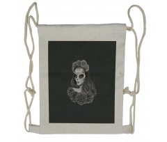 Calavera Girl Drawstring Backpack