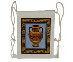 Traditional Amphora Drawstring Backpack