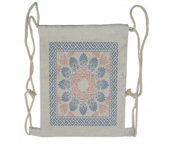 Pastel Floral Grecian Drawstring Backpack