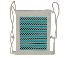 Retro Inspirations Chevron Drawstring Backpack