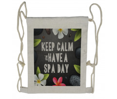 Keep Calm Have a Spa Day Drawstring Backpack