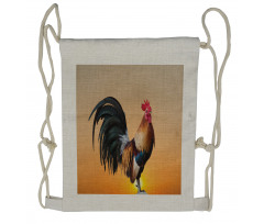 Farm Animal Sunrise Drawstring Backpack