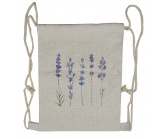 Watercolor Rural Herbs Drawstring Backpack