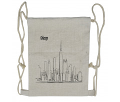 Downtown Sketch Drawstring Backpack