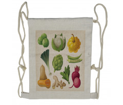 Exotic Fresh Food Drawstring Backpack