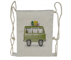 Retro Safari Van Africa Drawstring Backpack