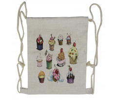 Yummy Cupcake Medley Drawstring Backpack