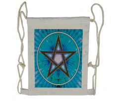 Interlaced Pentagram Drawstring Backpack