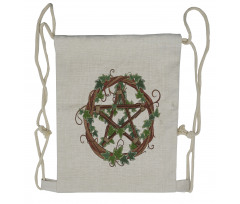 Vine Wreath with Ivy Drawstring Backpack