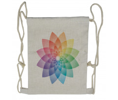 Rainbow Tones Petal Drawstring Backpack