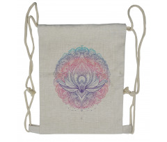 Abstract Lotus Drawstring Backpack