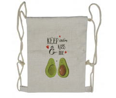 Avocado Lovers Drawstring Backpack