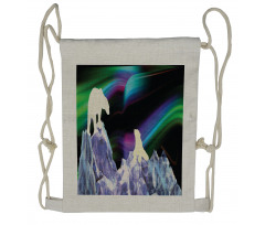 Aurora Borealis Ice Drawstring Backpack