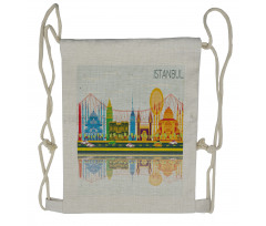 Cultural Landmarks Drawstring Backpack