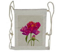 Flower and Vibrant Petals Drawstring Backpack