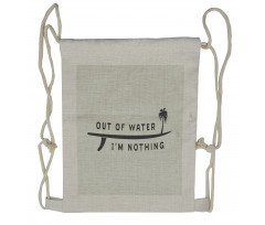 Water I am Nothing Drawstring Backpack