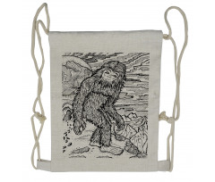 Mythical Yeti Creature Drawstring Backpack