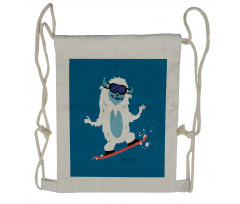 Yeti Snowboard Winter Drawstring Backpack