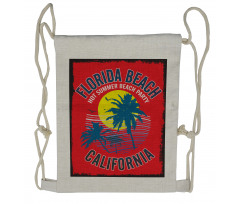 Summer Party California Drawstring Backpack