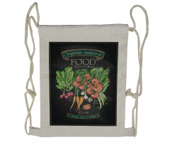 Chalkboard Organic Food Drawstring Backpack