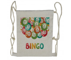 Lottery Game with Balls Drawstring Backpack