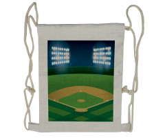 Cartoonish Field Stadium Drawstring Backpack