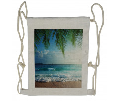 Palms Tropical Island Drawstring Backpack