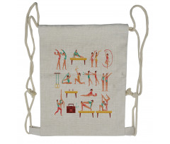 Pommel Horse Ribbon Drawstring Backpack