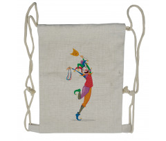 Jester with a Mask Drawstring Backpack