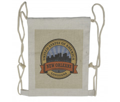 Louisiana City View Drawstring Backpack