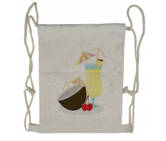 Pina Colada Cocktail Drawstring Backpack