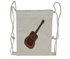 Acoustic Guitar Drawstring Backpack