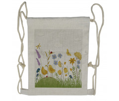 Lively Summer Garden Drawstring Backpack