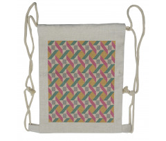 Pastel Rhombus Mosaic Drawstring Backpack