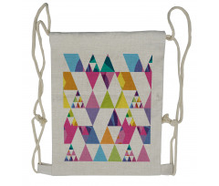 Rhombus and Triangles Drawstring Backpack