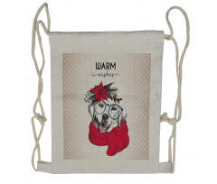 Labrador Wish Words Drawstring Backpack