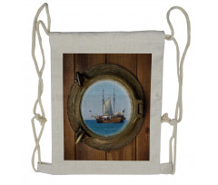 Ship Window with Cruise Drawstring Backpack