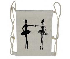 Dancers in Classic Dresses Drawstring Backpack