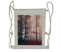 Autumn Fall Nature Woods Drawstring Backpack